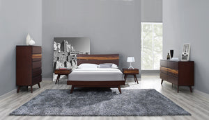 Azara California King Platform Bed, Sable