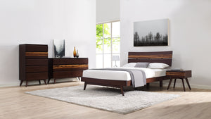 Azara Eastern King Platform Bed, Sable