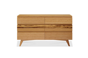 Azara Six Drawer Double Dresser, Caramelized