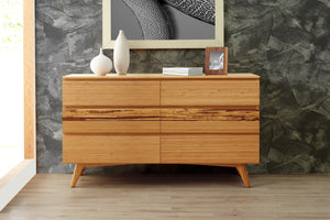 Azara Six Drawer Double Dresser, Caramelized