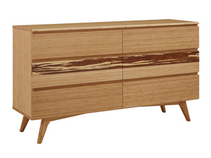 Azara Six Drawer Double Dresser, Caramelized