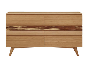 Azara Six Drawer Double Dresser, Caramelized