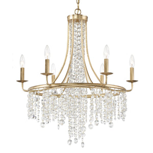Gabrielle 6 Light Antique Gold Chandelier