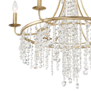 Gabrielle 6 Light Antique Gold Chandelier