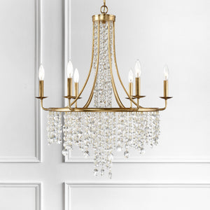 Gabrielle 6 Light Antique Gold Chandelier