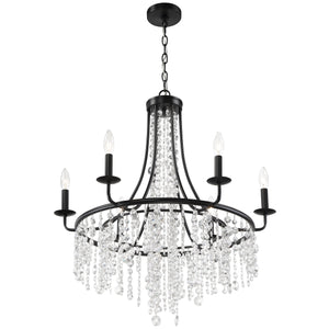 Gabrielle 6 Light Antique Gold Chandelier