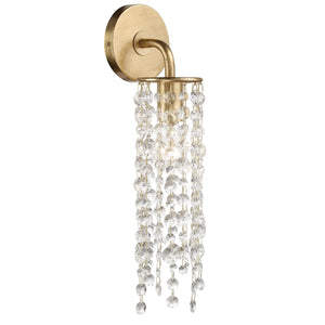 Gabrielle 1 Light Antique Gold Wall Mount