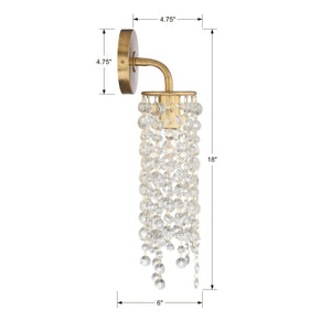 Gabrielle 1 Light Antique Gold Wall Mount
