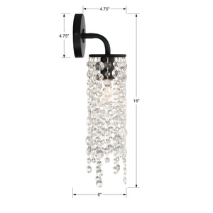 Gabrielle 1 Light Antique Gold Wall Mount