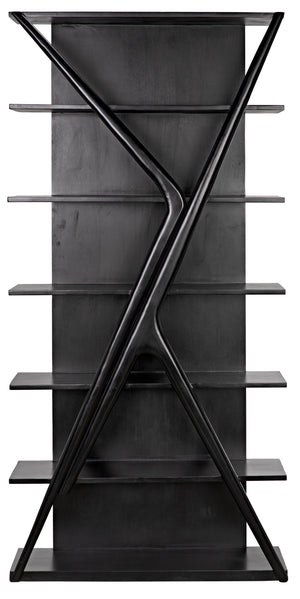 Vetra Bookcase - Hand Rubbed Black