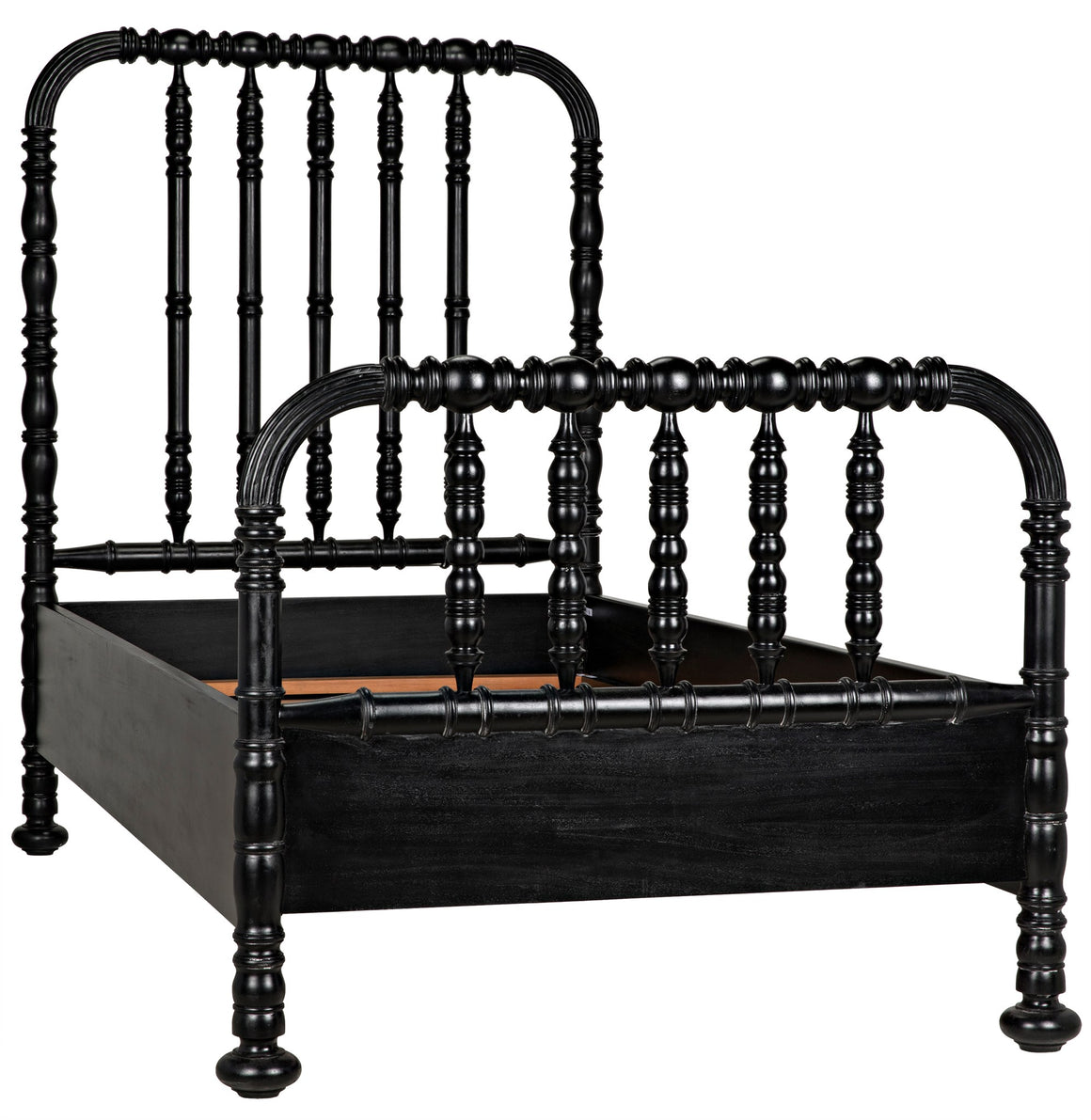 Noir Twin Bachelor Bed - Hand Rubbed Black