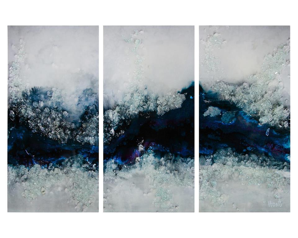 Mary Hong's Flowing River Triptych (Set of Three)