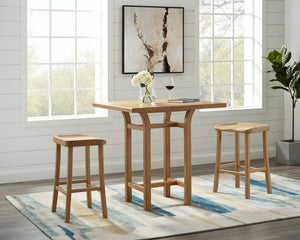Tulip Counter Height Stool, Caramelized, (Set of 2)