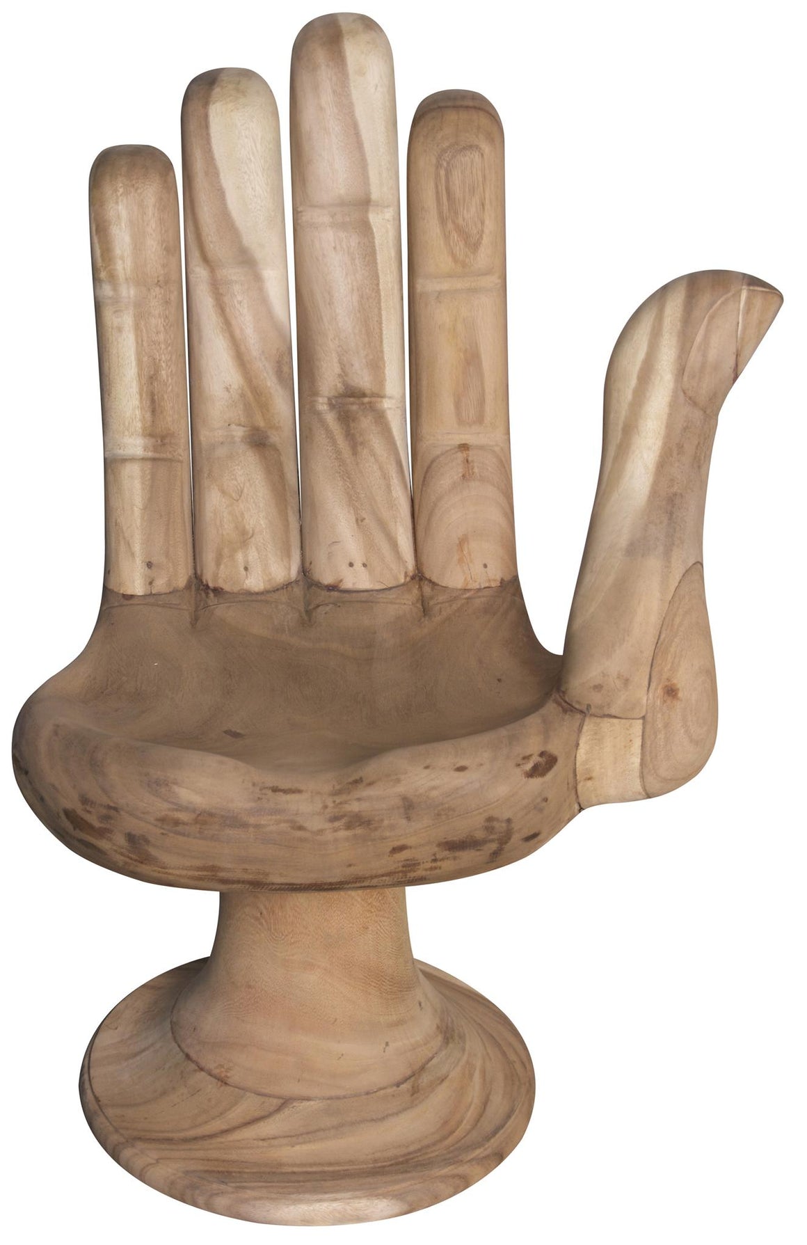Noir Buddha Hand Chair - Natural Teak
