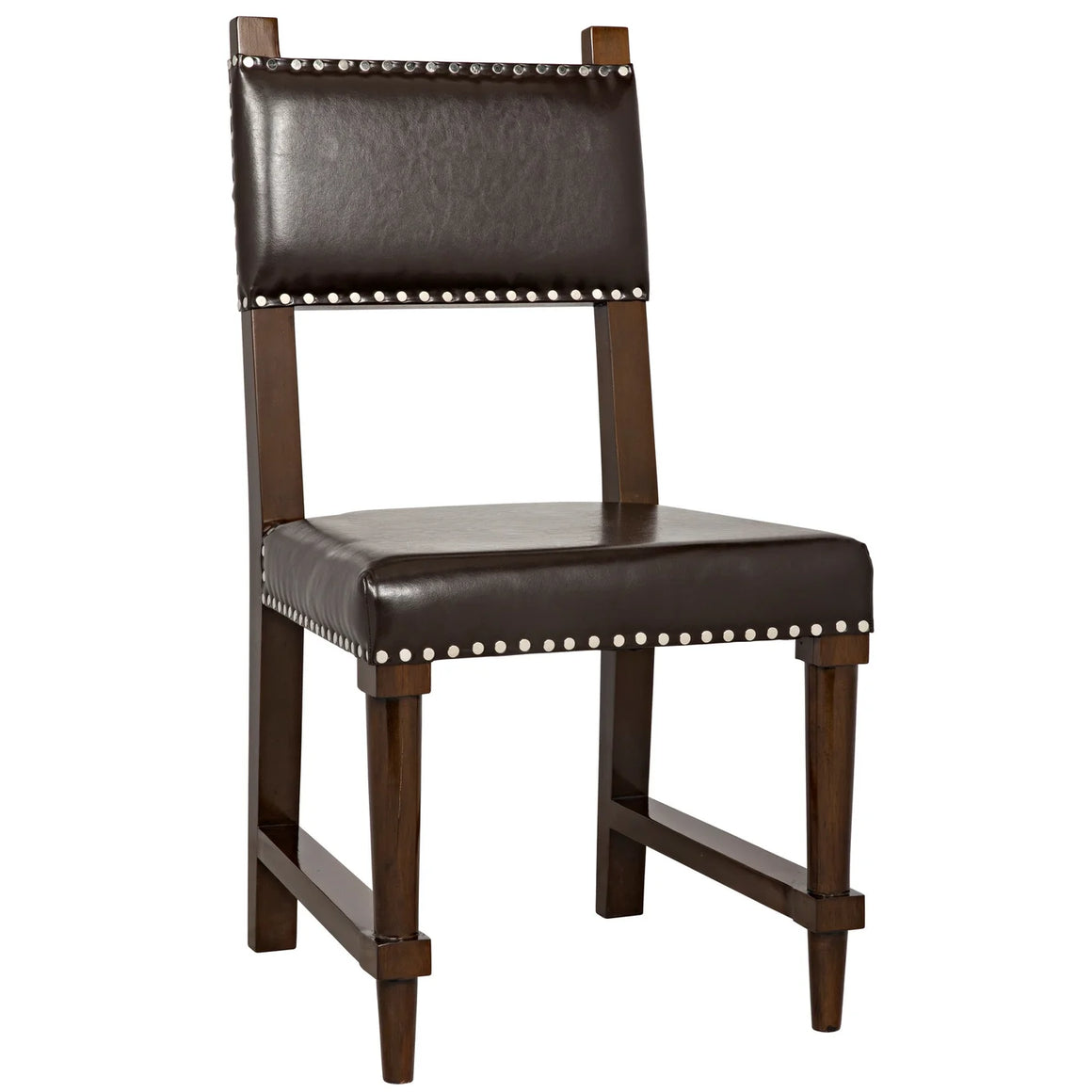 Kerouac Chair with Leather, Distressed Brown