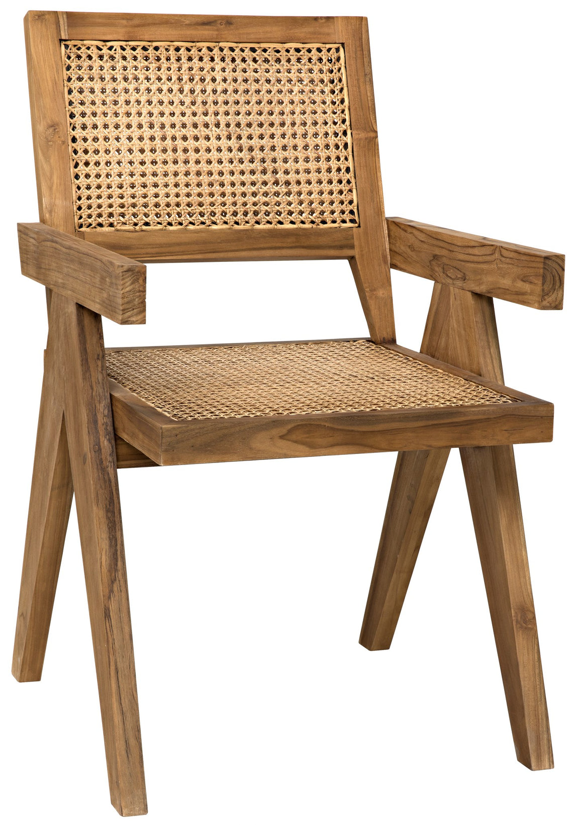 Noir Jude Chair - Teak with Caning