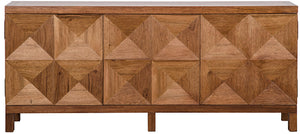 Noir Quadrant 3 Door Sideboard - Dark Walnut