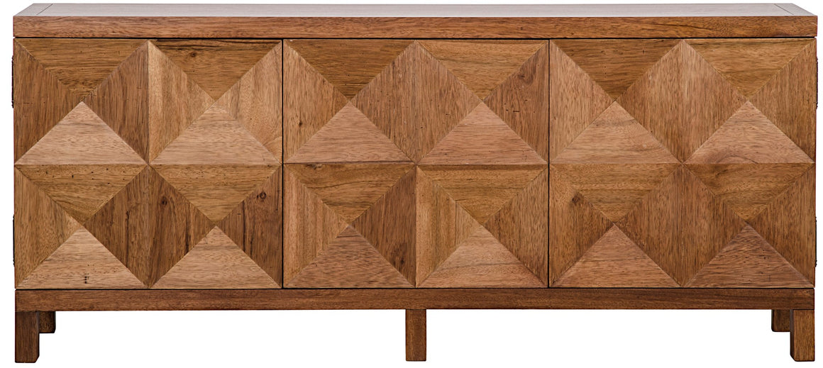 Noir Quadrant 3 Door Sideboard - Dark Walnut