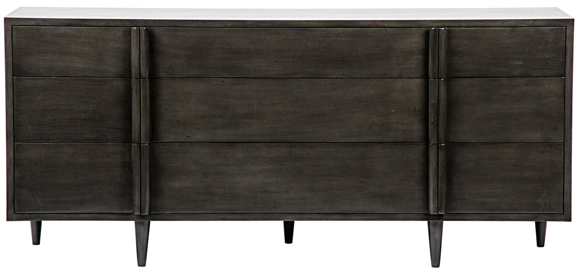 Noir Morten 9 Drawer Dresser - Pale