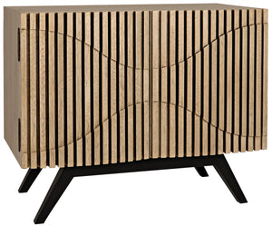 Noir Illusion Single Sideboard- Bleached Walnut