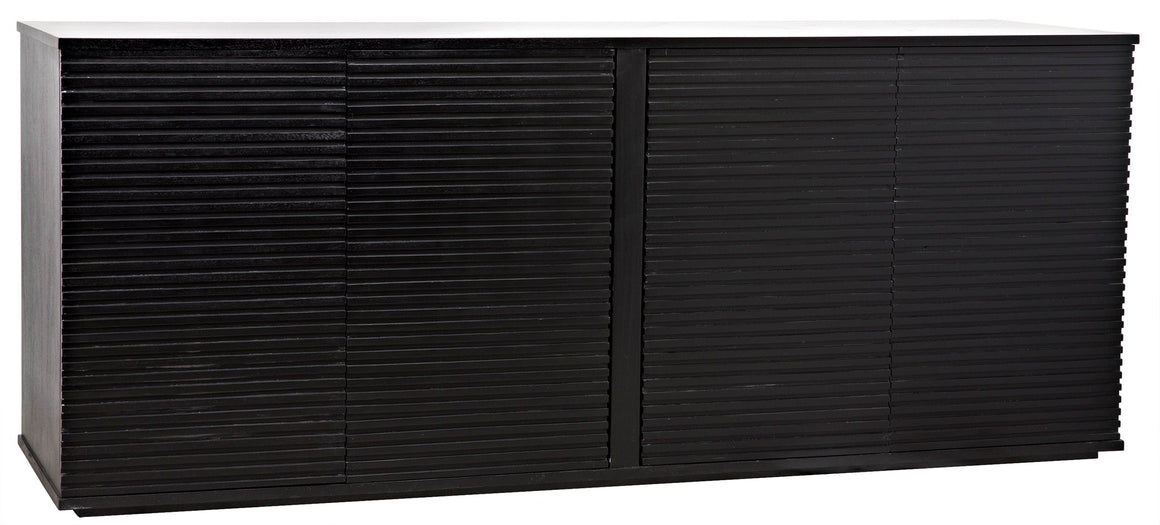 Noir Smith 4 Door Sideboard - Hand Rubbed Black