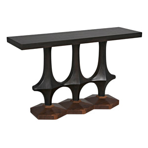 Sydor Console - Ebony Walnut and Dark Walnut Base