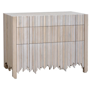 Desdemona 3 Drawer Chest, Bleached Elm