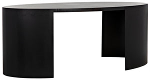 Marigold Desk - Ebony Walnut - Black Metal