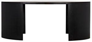 Marigold Desk - Ebony Walnut - Black Metal