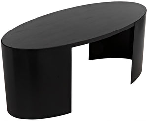 Marigold Desk - Ebony Walnut - Black Metal