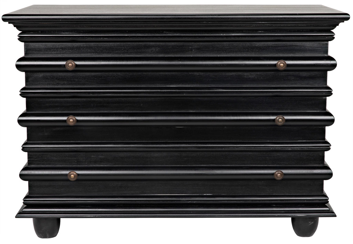 Noir Ascona Small Chest - Hand Rubbed Black