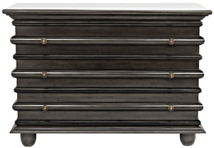 Noir Ascona Small Linear Chest - Pale Charcoal Brown
