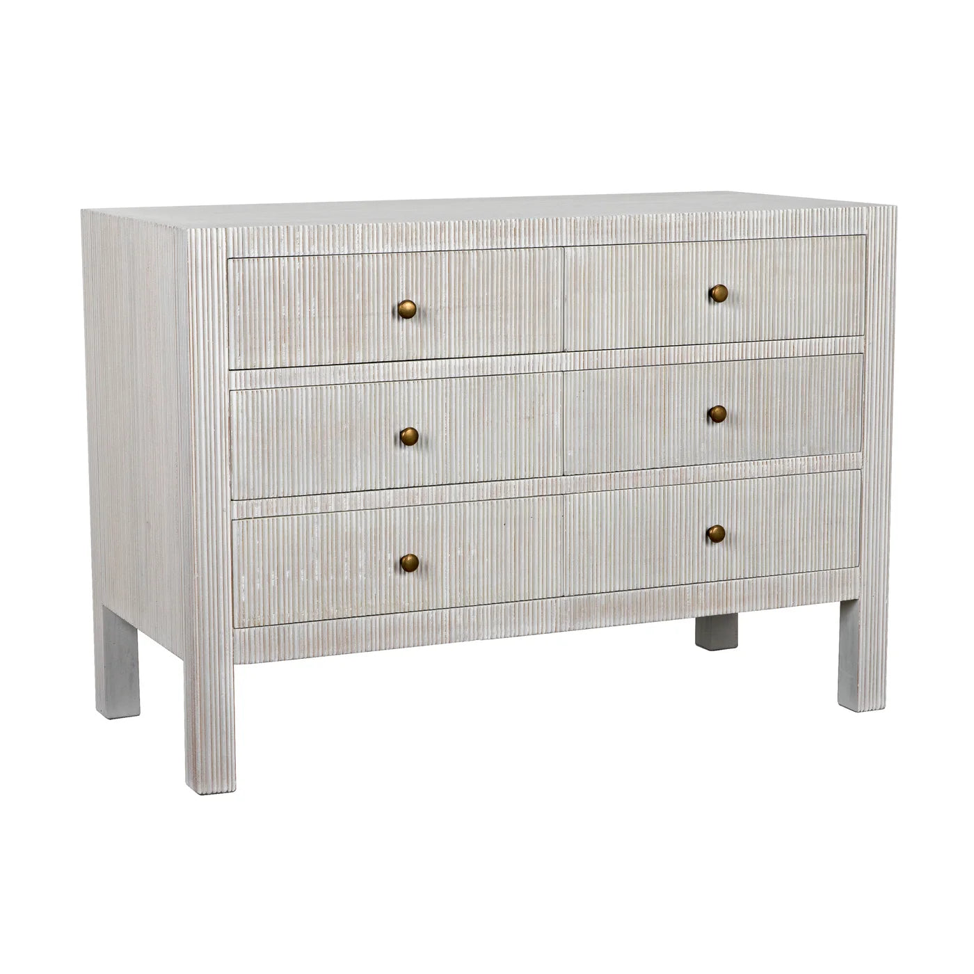 Conrad 6 Drawer Dresser, White Wash Conrad 6 Drawer Dresser, White Wash