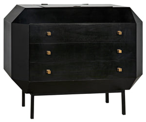 Noir Rhiana Faceted Dresser - Black