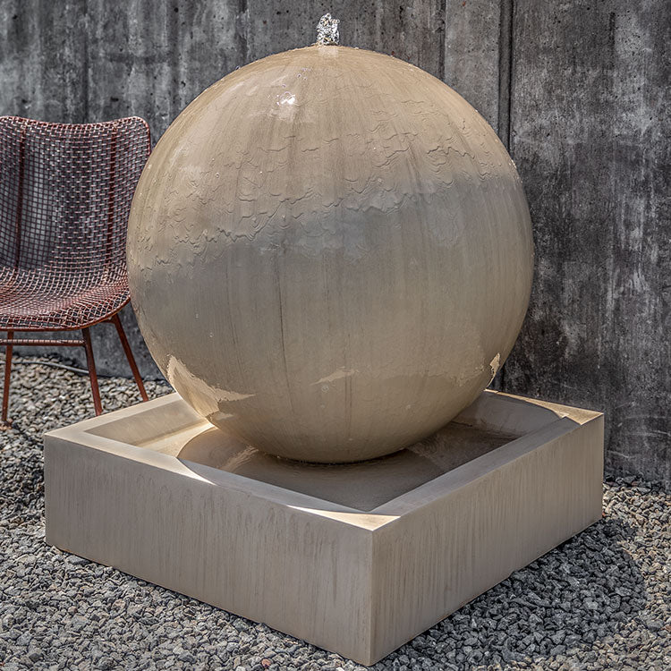 Large Sphere Fountain - French Limestone (Additional Patinas Available)