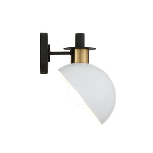 Gigi 1 Light Black & Aged Brass Wall Mount
