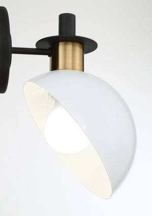 Gigi 1 Light Black & Aged Brass Wall Mount