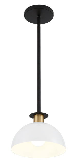 Gigi 1 Light Black & Aged Brass Mini Pendant