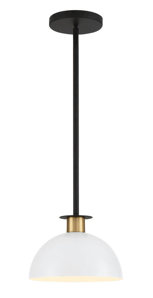 Gigi 1 Light Black & Aged Brass Mini Pendant