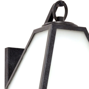 Brian Patrick Flynn for Crystorama Glacier Outdoor 1 Light Black Charcoal Wall Mount