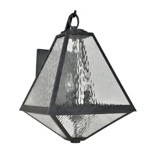 Brian Patrick Flynn for Crystorama Glacier Outdoor 3 Light Black Charcoal Wall Mount