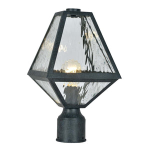 Brian Patrick Flynn for Crystorama Glacier Outdoor 1 Light Black Charcoal Small Post