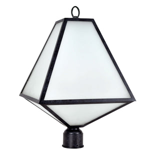 Brian Patrick Flynn for Crystorama Glacier Outdoor 3 Light Black Charcoal Post