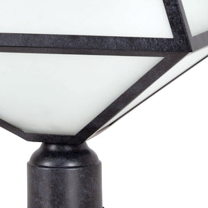 Brian Patrick Flynn for Crystorama Glacier Outdoor 3 Light Black Charcoal Post