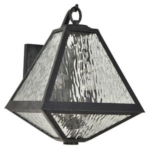 Brian Patrick Flynn for Crystorama Glacier Outdoor 2 Light Black Charcoal Wall Mount