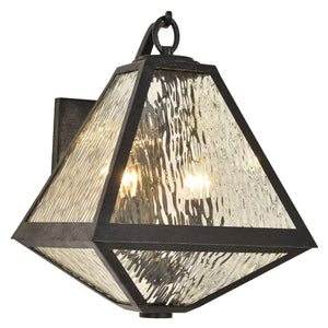 Brian Patrick Flynn for Crystorama Glacier Outdoor 2 Light Black Charcoal Wall Mount