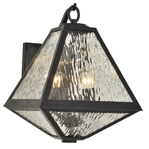 Brian Patrick Flynn for Crystorama Glacier Outdoor 2 Light Black Charcoal Wall Mount