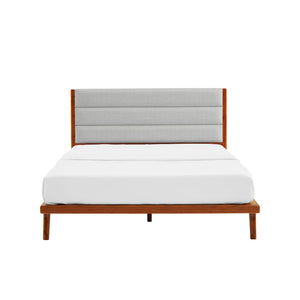 Mercury Upholstered Queen Platform Bed, Amber