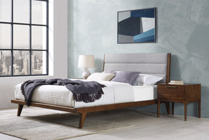 Mercury Upholstered Queen Platform Bed, Exotic