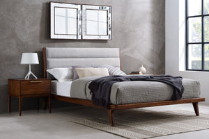 Mercury Upholstered Queen Platform Bed, Exotic